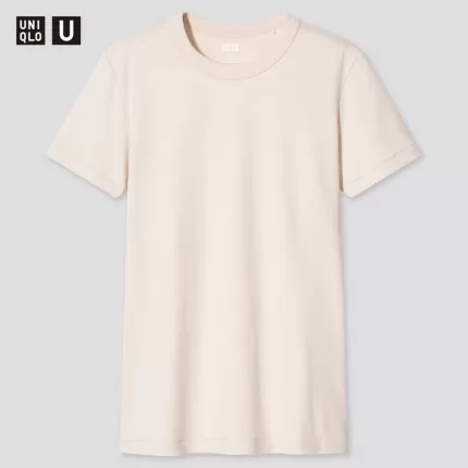 Uniqlo U Crew Neck T-shirt (2021 Season) Women Beige