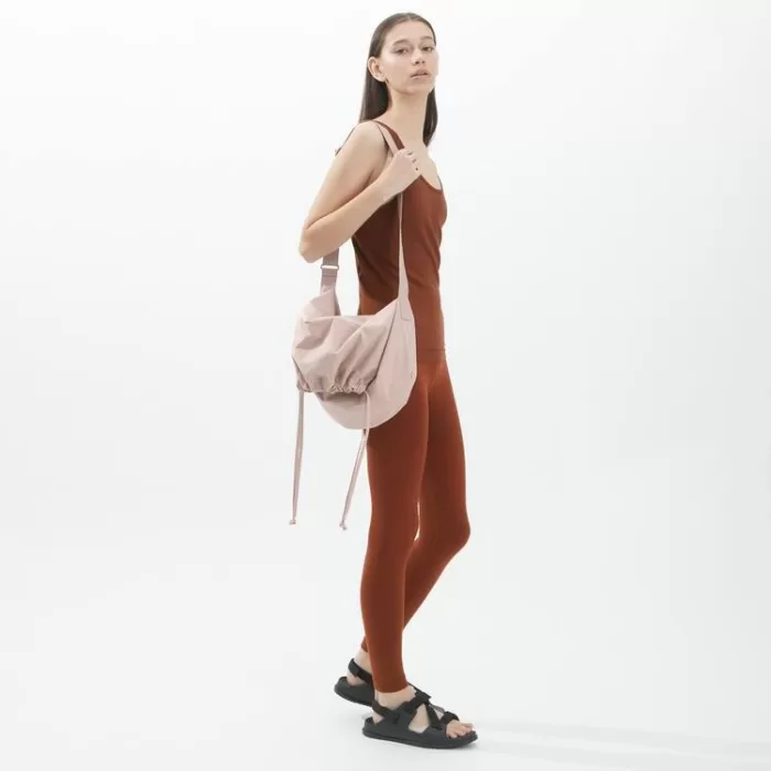 Uniqlo U Drawstring Shoulder Bags Women Beige