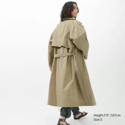 Uniqlo U Hooded Long Coats Women Khaki