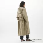 Uniqlo U Hooded Long Coats Women Khaki