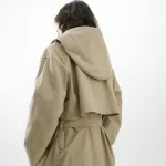 Uniqlo U Hooded Long Coats Women Khaki