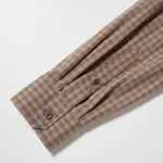 Uniqlo U Oversized Checked Casual Shirts for Men Grey