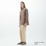 Uniqlo U Oversized Checked Casual Shirts for Men Grey