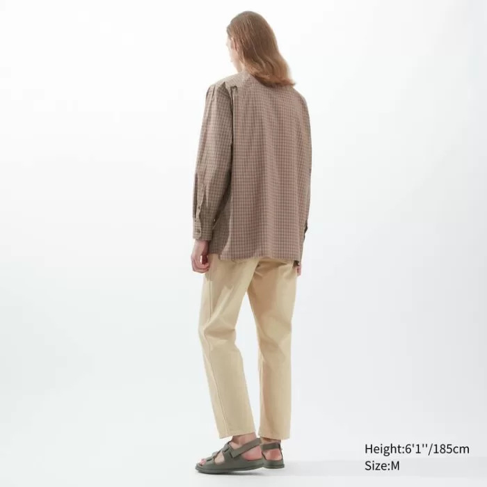 Uniqlo U Oversized Checked Casual Shirts for Men Grey