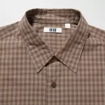 Uniqlo U Oversized Checked Casual Shirts for Men Grey