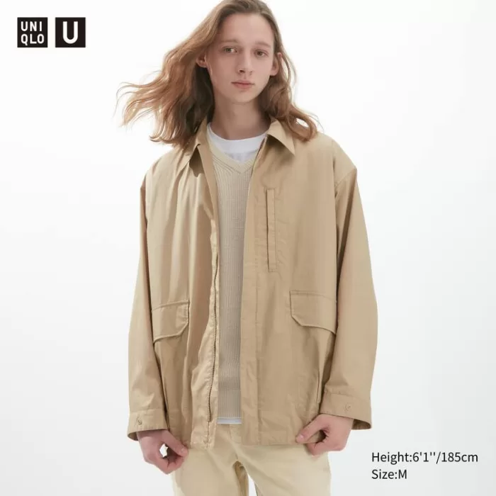 Uniqlo U Oversized Utility Jackets Men Beige