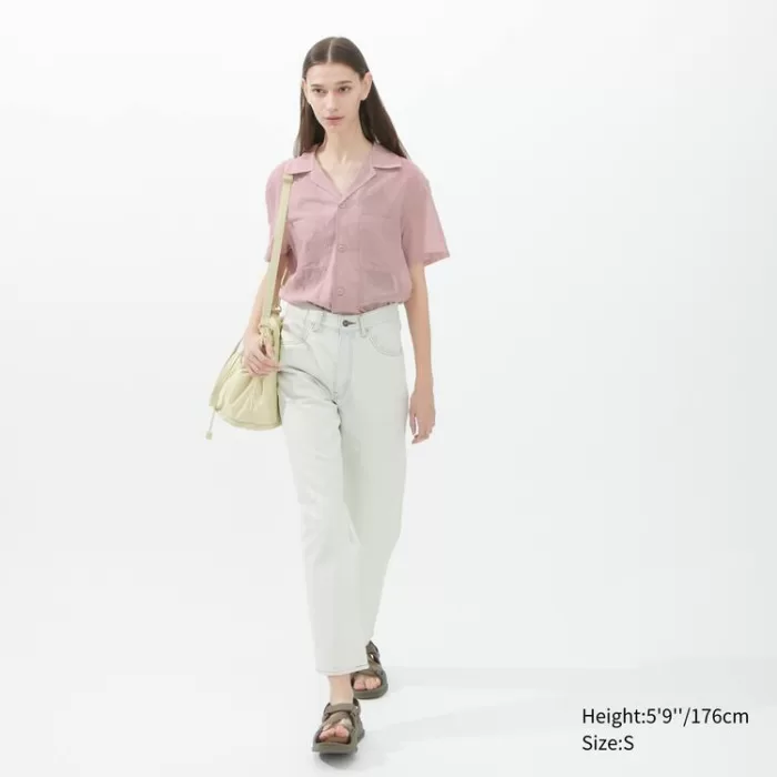 Uniqlo U Sheer Short Sleeved Women’s Shirts Pink