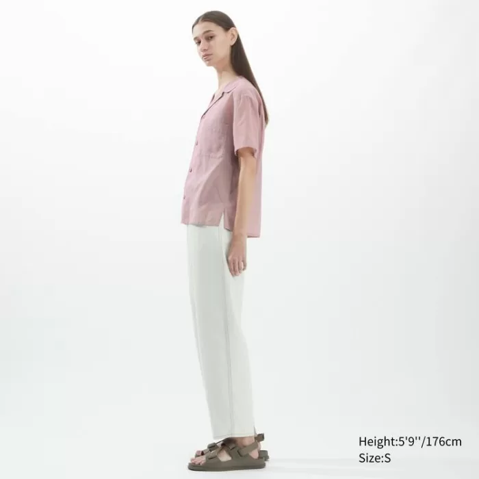 Uniqlo U Sheer Short Sleeved Women’s Shirts Pink