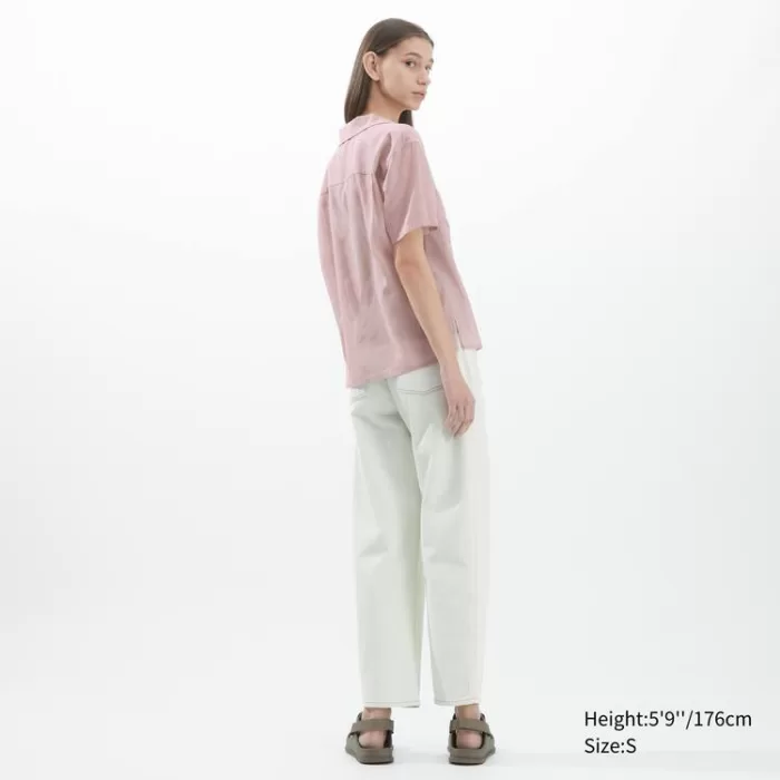 Uniqlo U Sheer Short Sleeved Women’s Shirts Pink