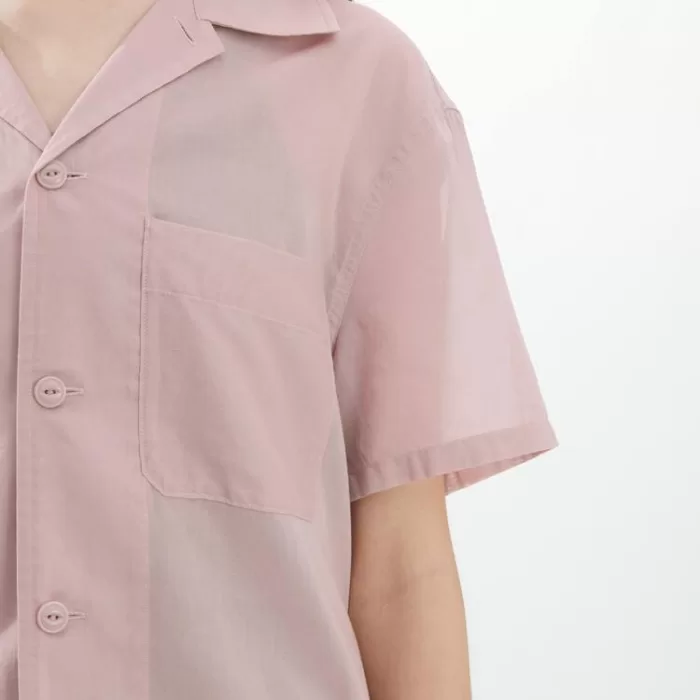 Uniqlo U Sheer Short Sleeved Women’s Shirts Pink