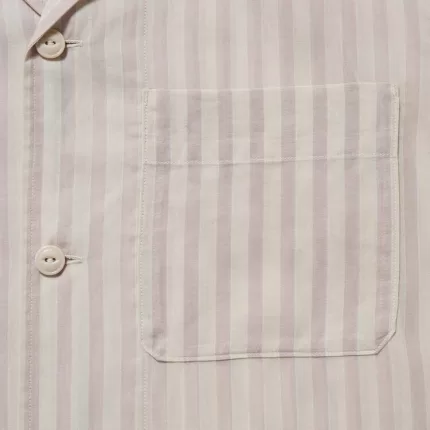 Uniqlo U Sheer Striped Short Sleeved Women’s Shirts Pink