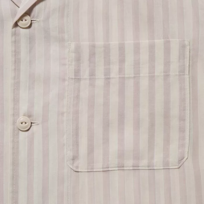 Uniqlo U Sheer Striped Short Sleeved Women’s Shirts Pink