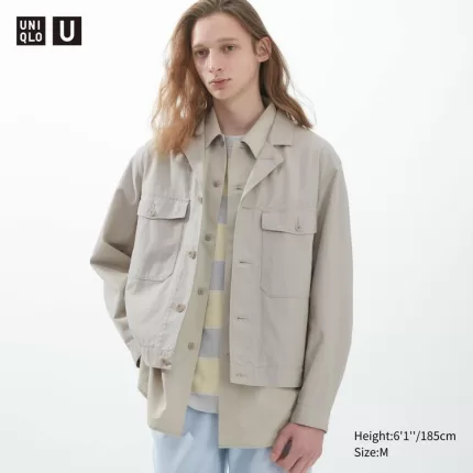 Uniqlo U Short Jackets Men Beige