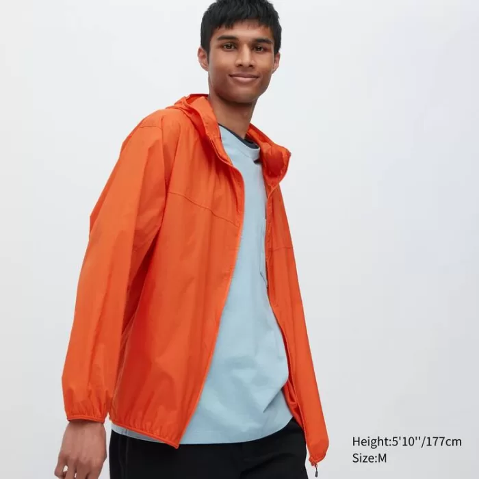 Uniqlo UV Protection 3D Cut Pocketable Men’s Anorak Orange