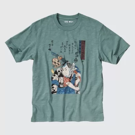 Uniqlo Ukiyo-e Archive Ut Printed T-shirt Men Green