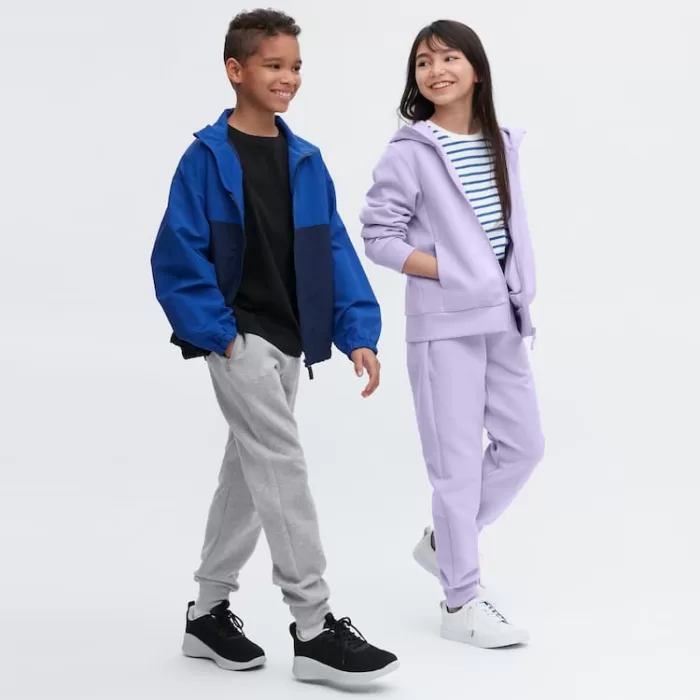 Uniqlo Ultra Stretch Dry Jogger Pants Kids Grey