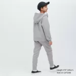 Uniqlo Ultra Stretch Dry Sweat Zipped Hoodie Kids Grey