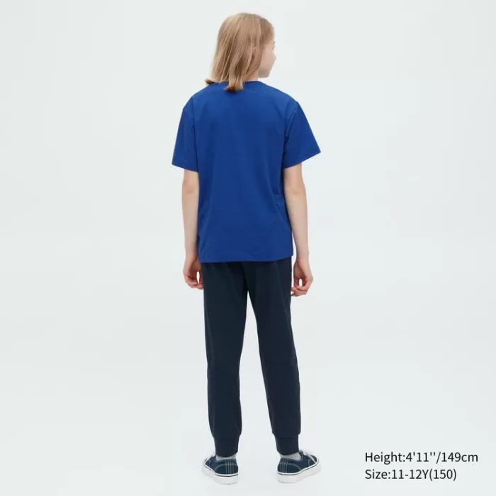 Uniqlo Ultra Stretch Dry-ex Crew Neck Short Sleeved T-shirt Kids Blue