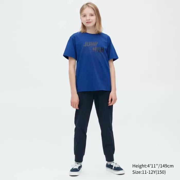 Uniqlo Ultra Stretch Dry-ex Crew Neck Short Sleeved T-shirt Kids Blue