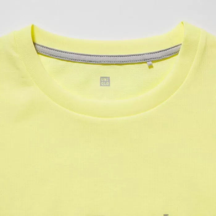 Uniqlo Ultra Stretch Dry-ex Crew Neck Short Sleeved T-shirt for Kids Yellow