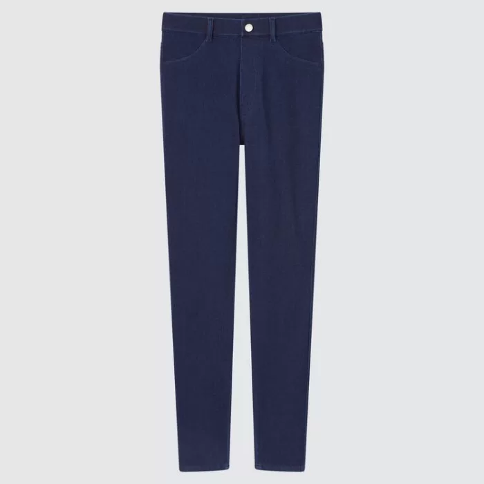 Uniqlo Ultra Stretch High Rise Denim Leggings (2021 Season) Women Blue