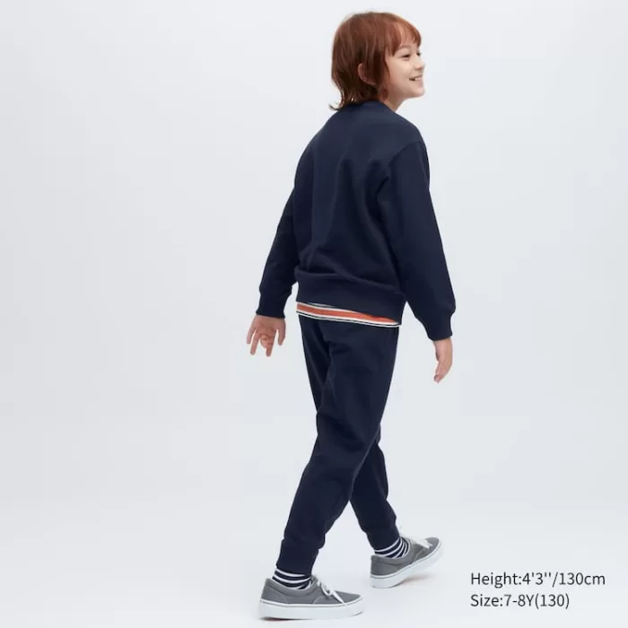 Uniqlo Ultra Stretch Printed Jogger Pants Boys Navy Blue