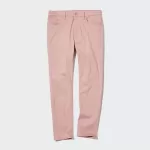 Uniqlo Ultra Stretch Skinny Fit Colour Jeans Men Pink