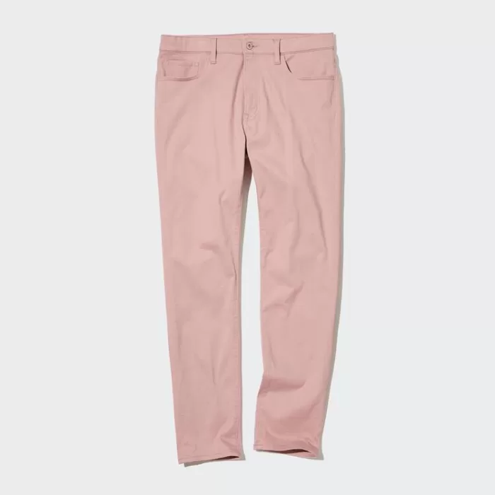 Uniqlo Ultra Stretch Skinny Fit Colour Jeans Men Pink