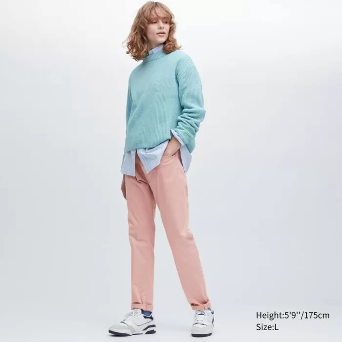 Uniqlo Ultra Stretch Skinny Fit Colour Pants Men Pink