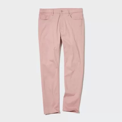 Uniqlo Ultra Stretch Skinny Fit Colour Pants Men Pink