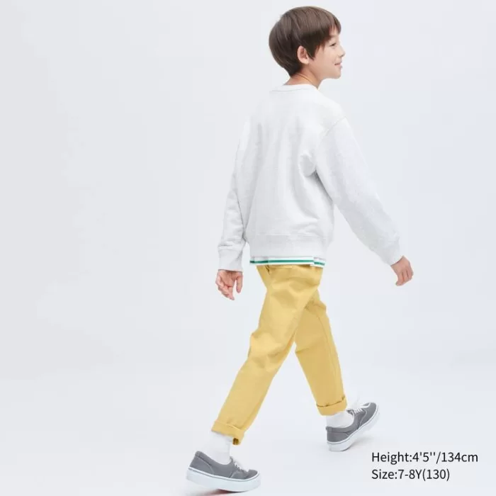 Uniqlo Ultra Stretch Tapered Pants Kids Yellow