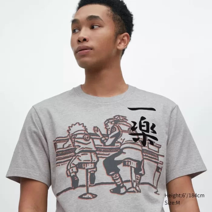 Uniqlo Ut Archive Naruto Printed T-shirt Men Grey