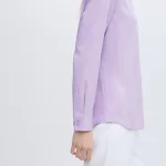 Uniqlo Viscose Long Sleeved Women’s Blouses Purple