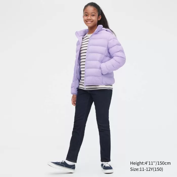 Uniqlo Warm Quilted Washable Hooded Anorak Kids Purple