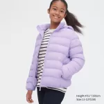 Uniqlo Warm Quilted Washable Hooded Anorak Kids Purple