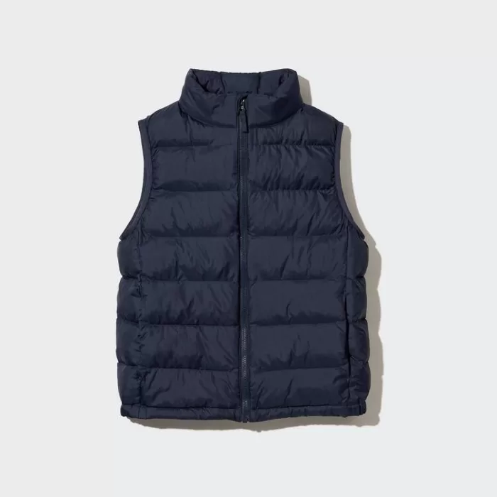 Uniqlo Warm Quilted Washable Vest for Kids Navy Blue