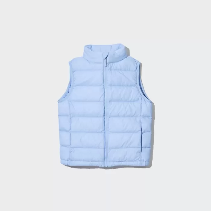 Uniqlo Warm Quilted Washable Vests for Kids in Blue