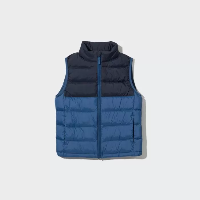 Uniqlo Warm Quilted Washable Vests for Kids in Blue