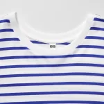 Uniqlo Women’s Cotton Striped French Sleeve T-Shirt White Blue