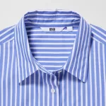 Uniqlo Women’s Cotton Striped Long Sleeved Shirts Blue White