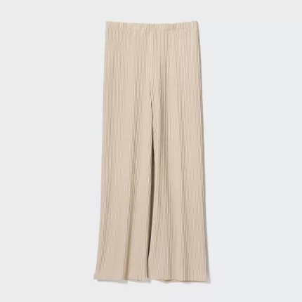 Uniqlo Women’s Pleated Straight Leg Easy Pants Beige