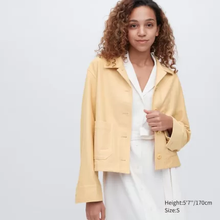 Uniqlo Women’s Relaxed Fit Jersey Jackets Yellow