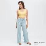 Uniqlo Women’s Ribbed Cropped Vest Yellow