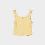 Uniqlo Women’s Ribbed Cropped Vest Yellow