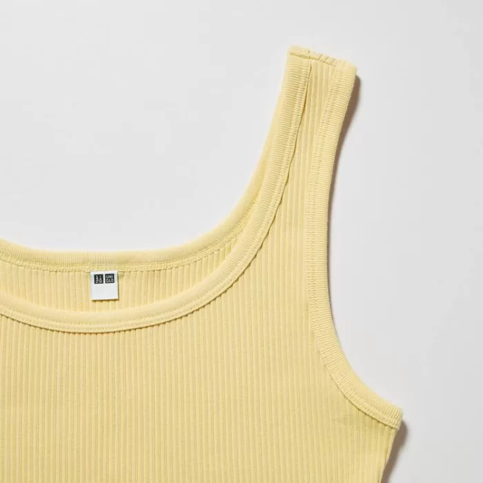 Uniqlo Women’s Ribbed Cropped Vest Yellow