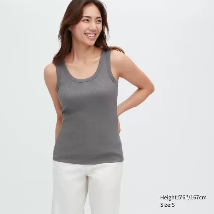 Uniqlo Women’s Ribbed Tops Grey