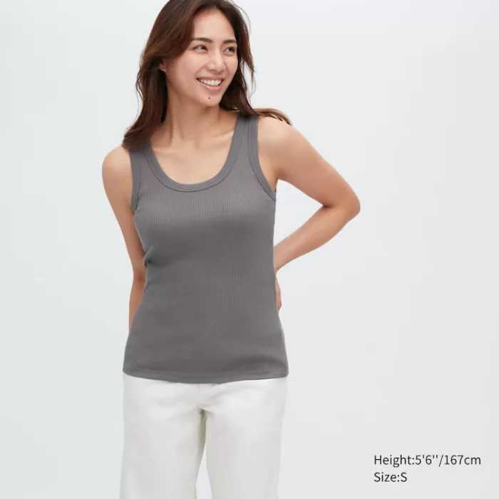 Uniqlo Women’s Ribbed Vest Grey