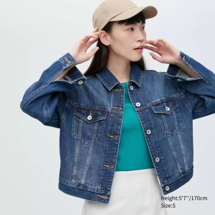 Uniqlo Women’s Short Denim Jackets Blue