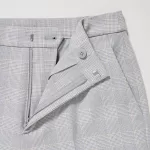 Uniqlo Women’s Smart Checked Ankle Length Pants Light Grey