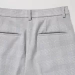 Uniqlo Women’s Smart Checked Ankle Length Pants Light Grey